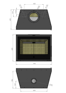 Maatschets RENY Optima-80 inzet houthaard